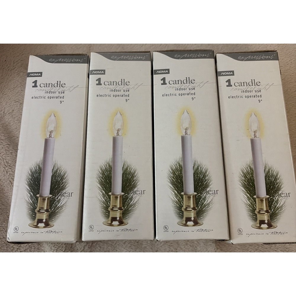 New In Box Vintage Noma Expressions Corded Holiday Candles